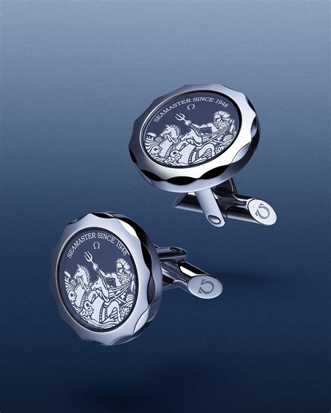 omega cufflinks|omega seamaster cufflinks.